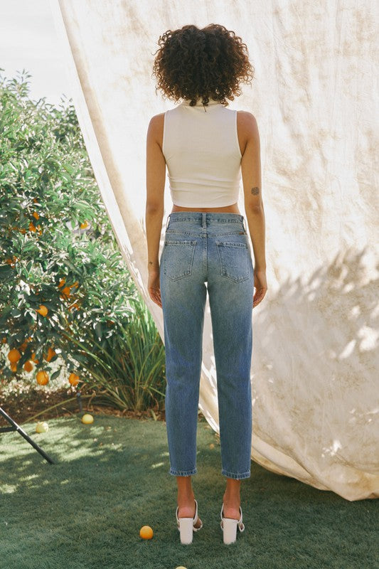 Kancan Kerrigan High Rise Mom Jeans - Be You Boutique