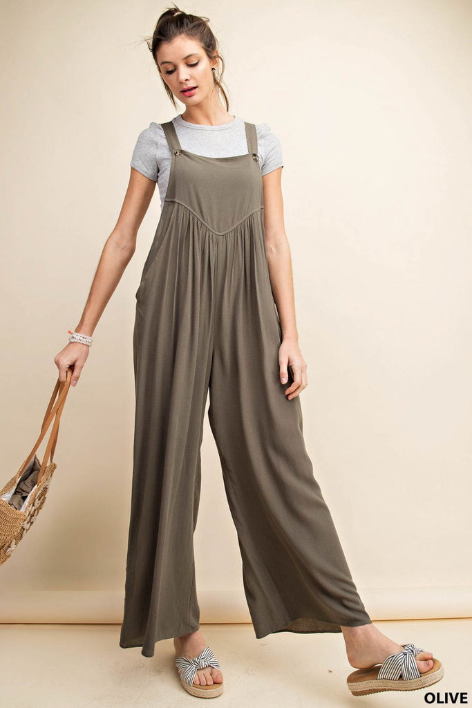 Ebony Wide Leg Romper - Be You Boutique