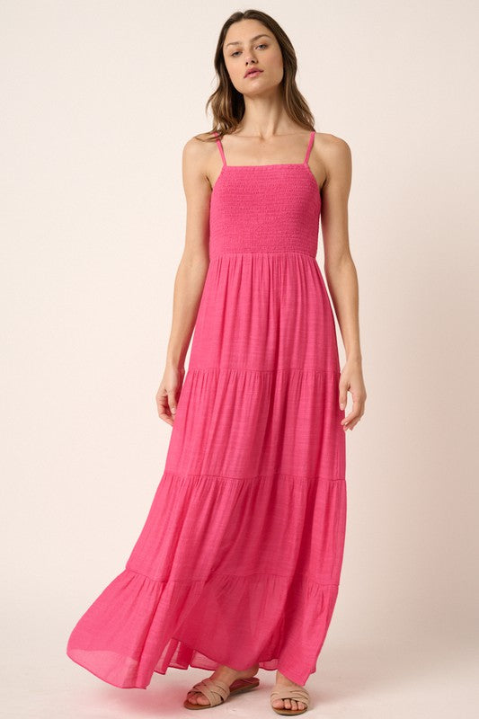Luke Smocked Bodice Sleeveless Maxi Dress - Be You Boutique