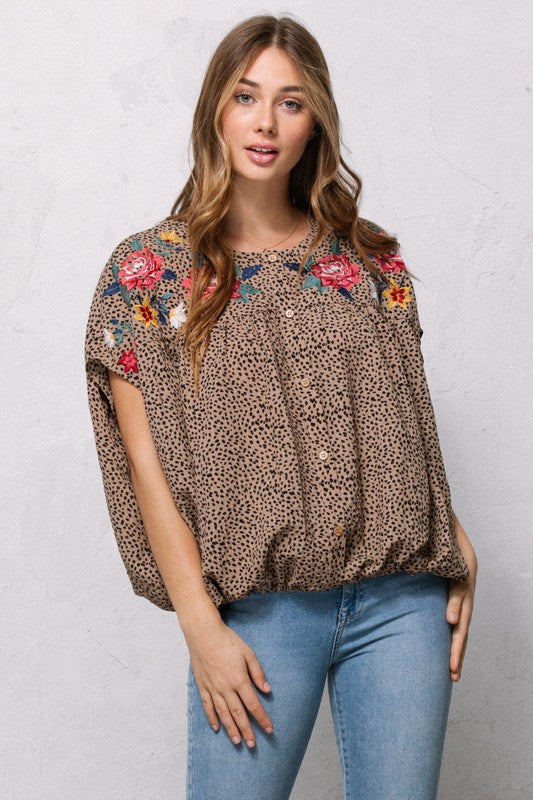 Aurelia Ditzy Print Blouse - Be You Boutique