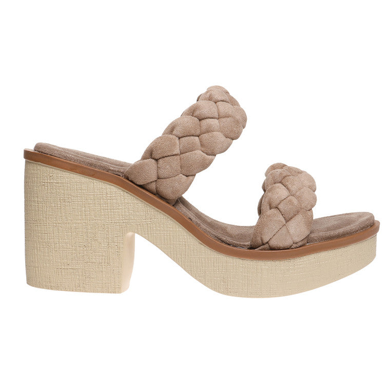 Clue Taupe Braided Wedge Sandal - Be You Boutique