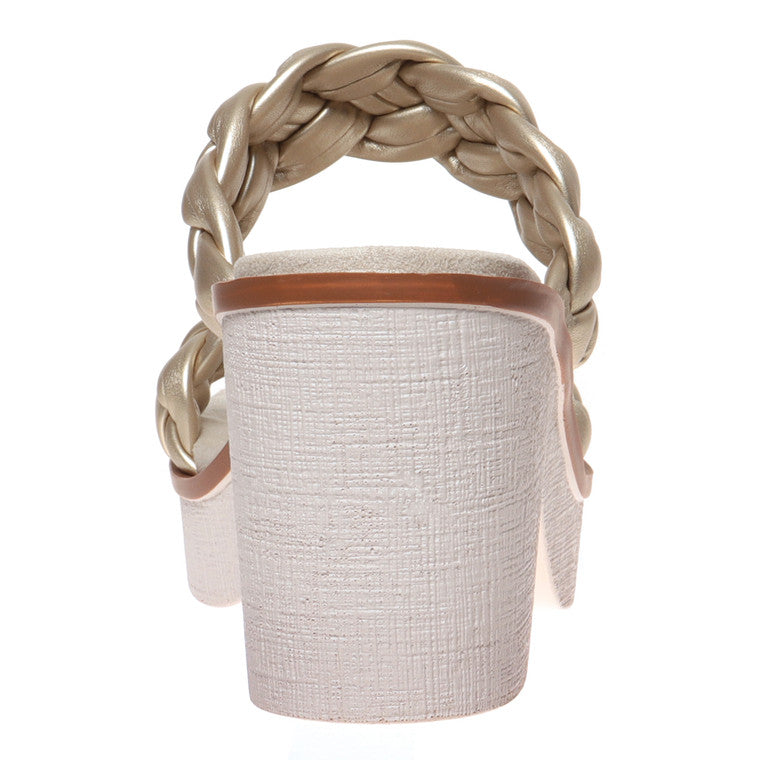 Clue Gold Braided Wedge Sandal - Be You Boutique