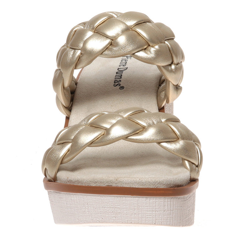 Clue Gold Braided Wedge Sandal - Be You Boutique
