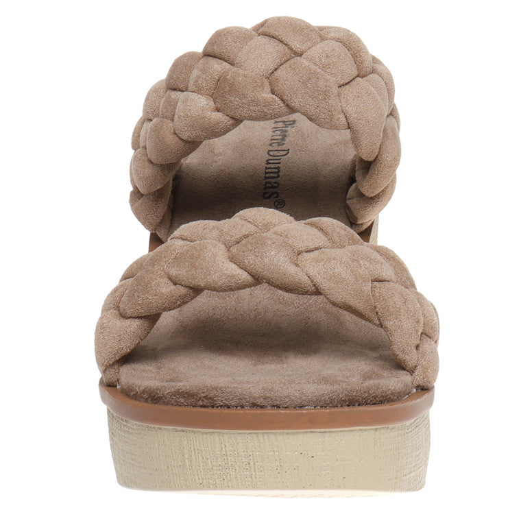 Clue Taupe Braided Wedge Sandal - Be You Boutique