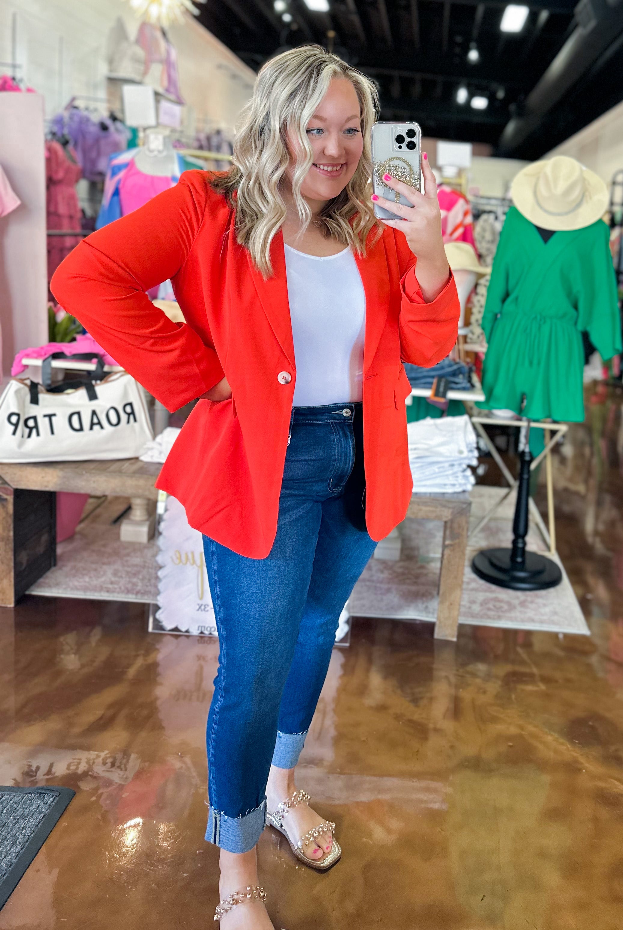 Maggie Spring Button Front Blazer - Be You Boutique