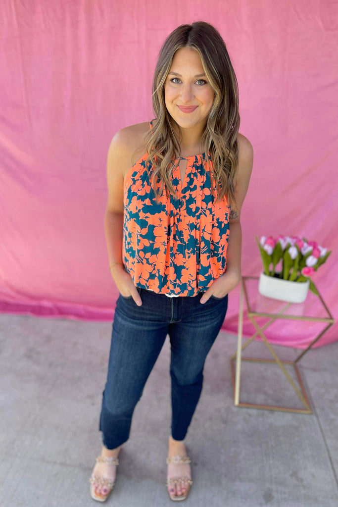 Avery Lightweight Spaghetti Strap Floral Top - Be You Boutique