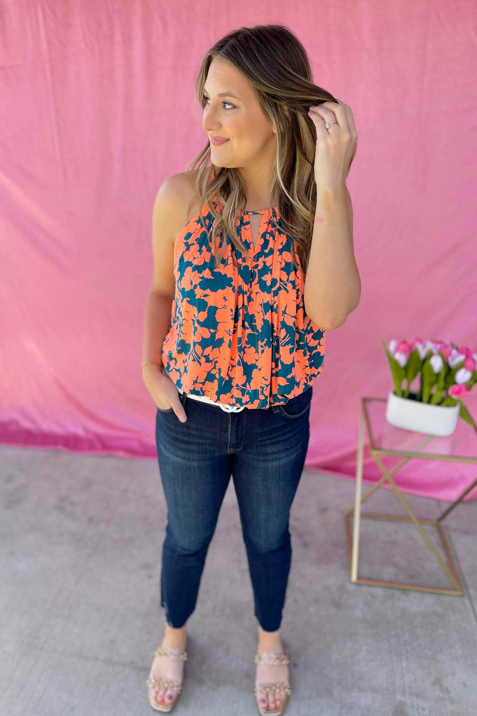 Avery Lightweight Spaghetti Strap Floral Top - Be You Boutique