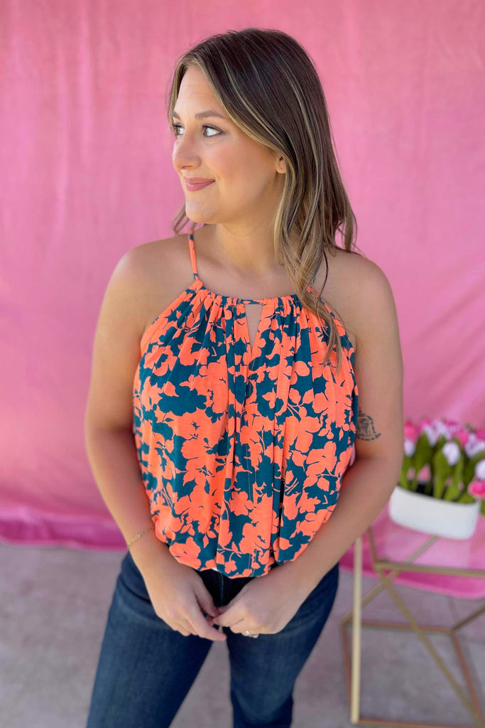 Avery Lightweight Spaghetti Strap Floral Top - Be You Boutique