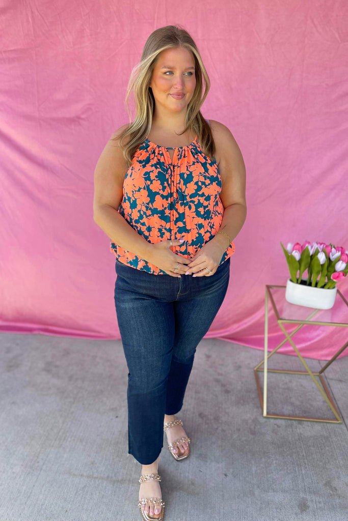 Avery Lightweight Spaghetti Strap Floral Top - Be You Boutique