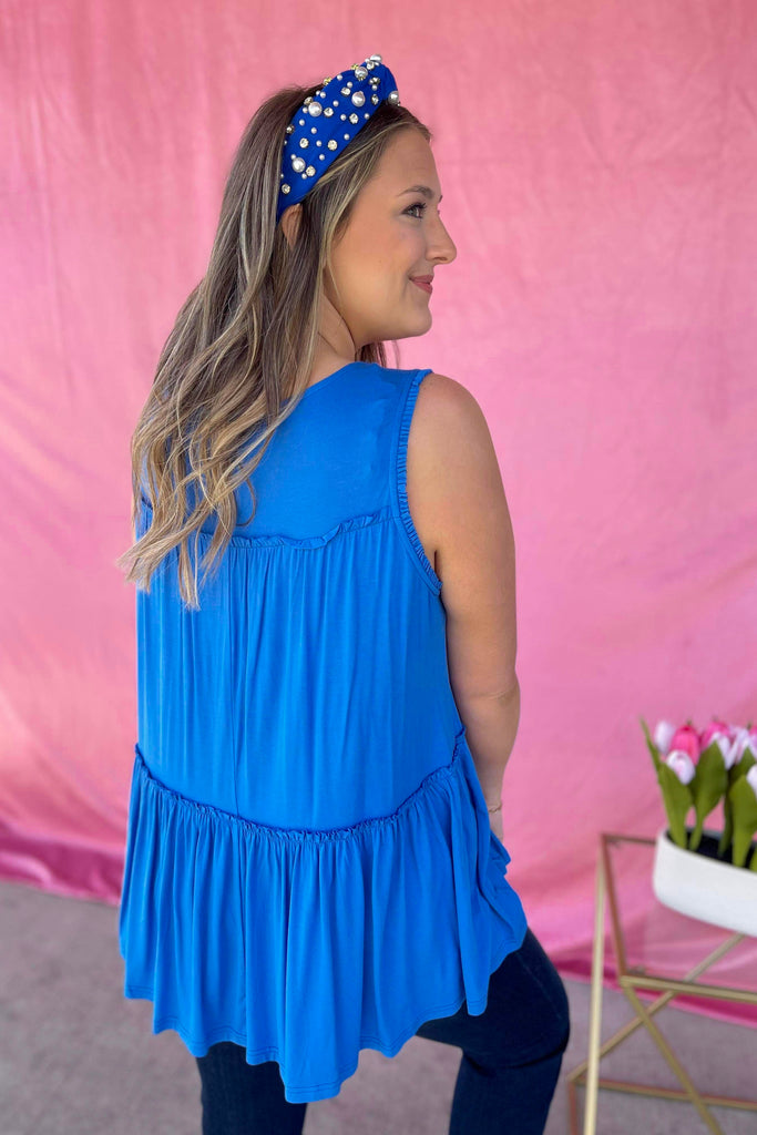 Becky Raw Edge Ruffle Detail Top - Be You Boutique