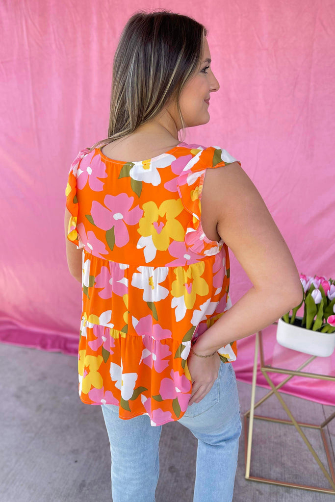 Morgan Floral Print Tiered Babydoll Top - Be You Boutique