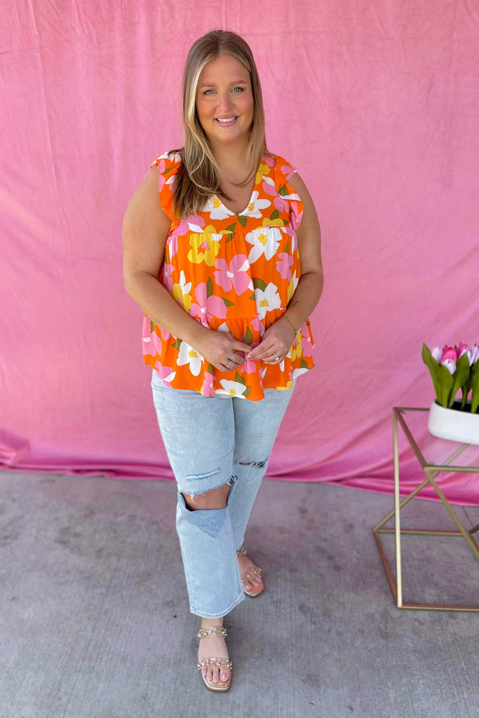 Morgan Floral Print Tiered Babydoll Top - Be You Boutique