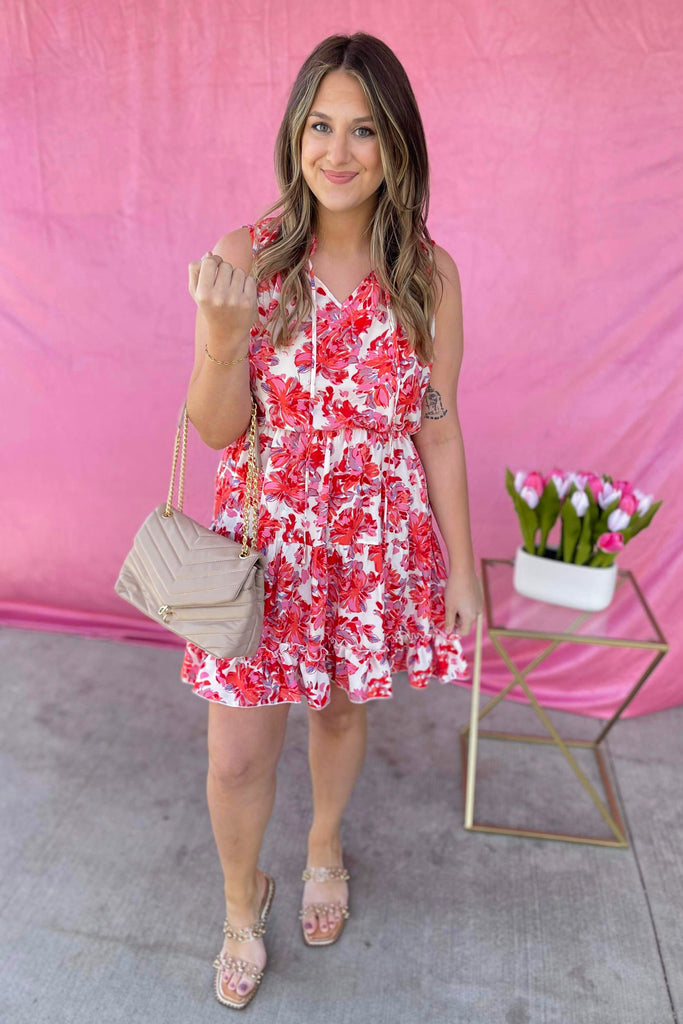 Marvin Short Sleeve Floral Print Dress - Be You Boutique