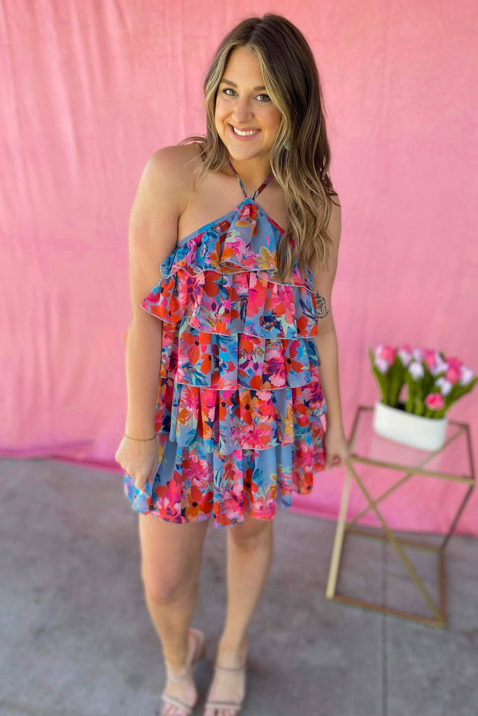 Lilibet Pink Sleeveless Ruffle Tier Dress - Be You Boutique