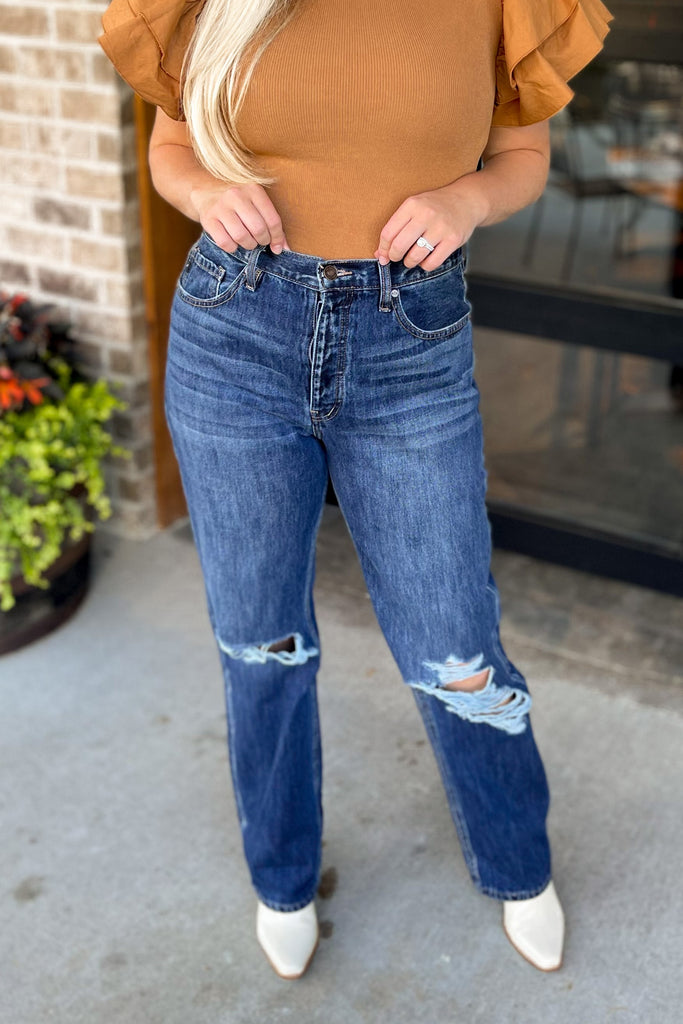 Kancan Dixon Ultra High Rise 90s Boyfriend Fit Jeans - Be You Boutique