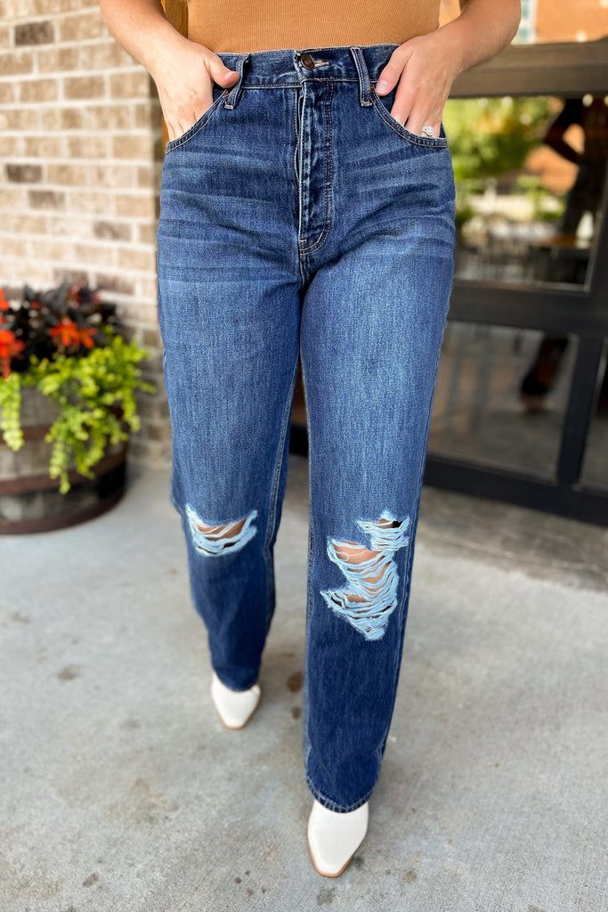 Kancan Dixon Ultra High Rise 90s Boyfriend Fit Jeans - Be You Boutique