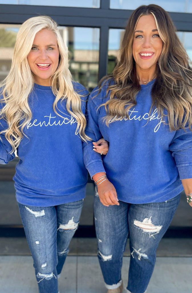 Royal Corded Sweatshirt - Be You Boutique