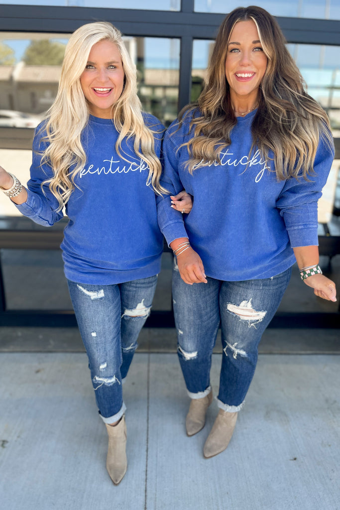 Royal Corded Sweatshirt - Be You Boutique