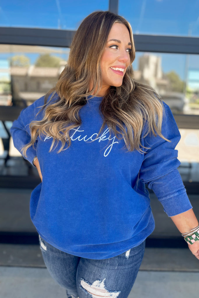 Royal Corded Sweatshirt - Be You Boutique