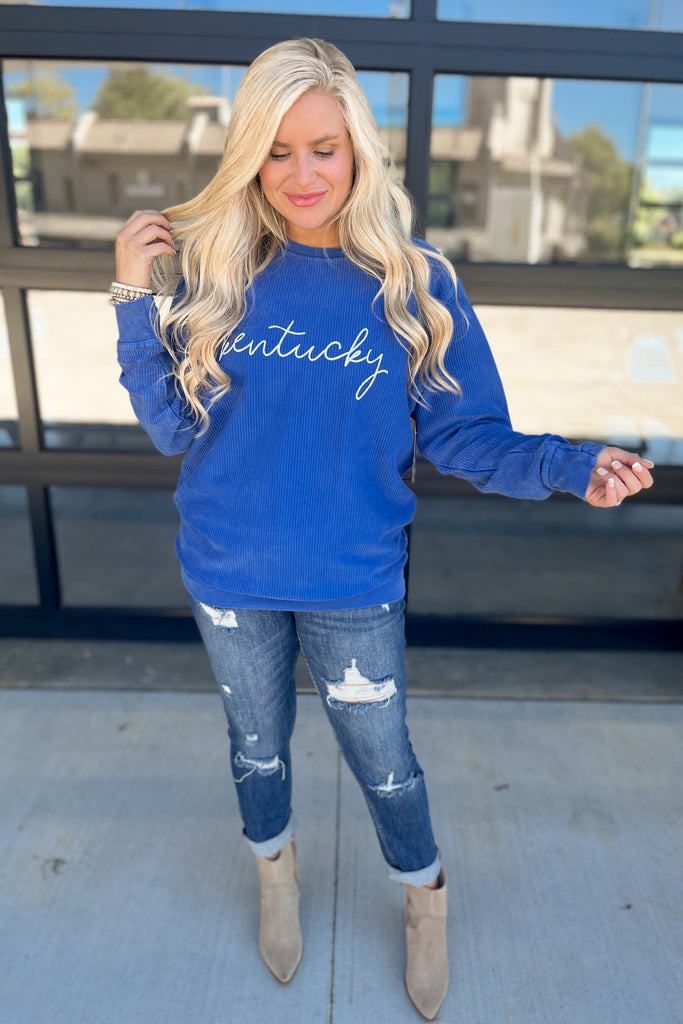Royal Corded Sweatshirt - Be You Boutique