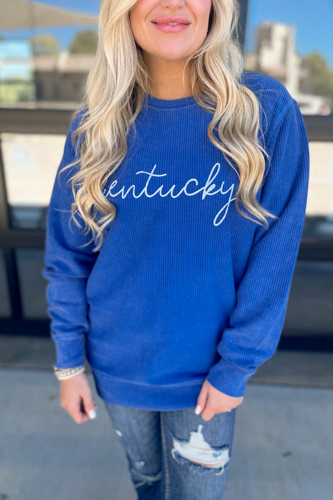 Royal Corded Sweatshirt - Be You Boutique