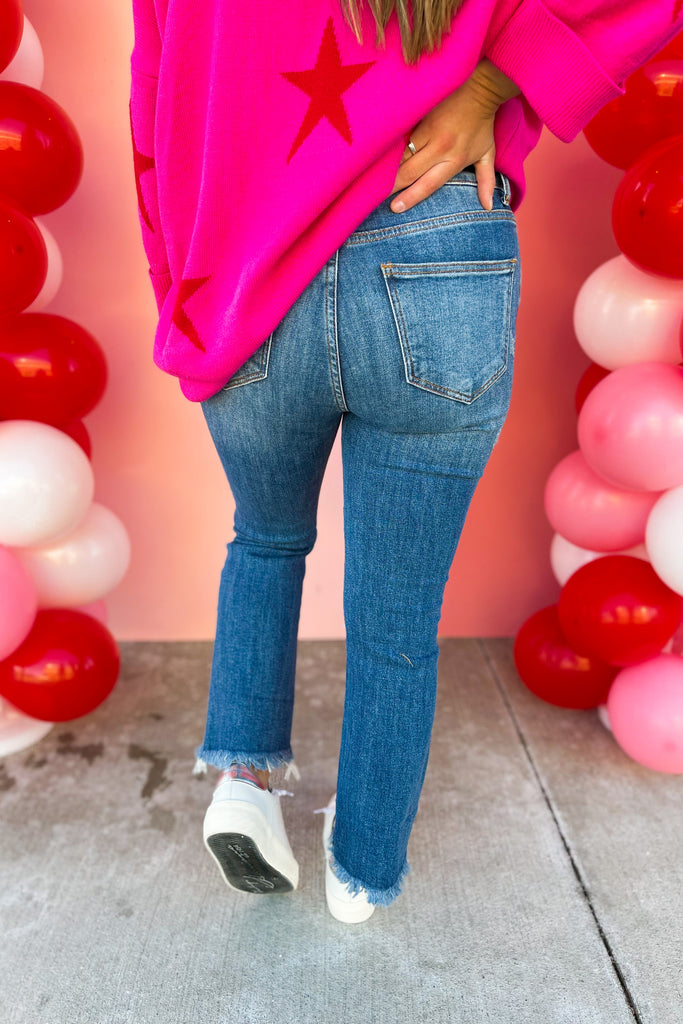 Risen Jarvis High Rise Distressed Ankle Straight Jeans - Be You Boutique