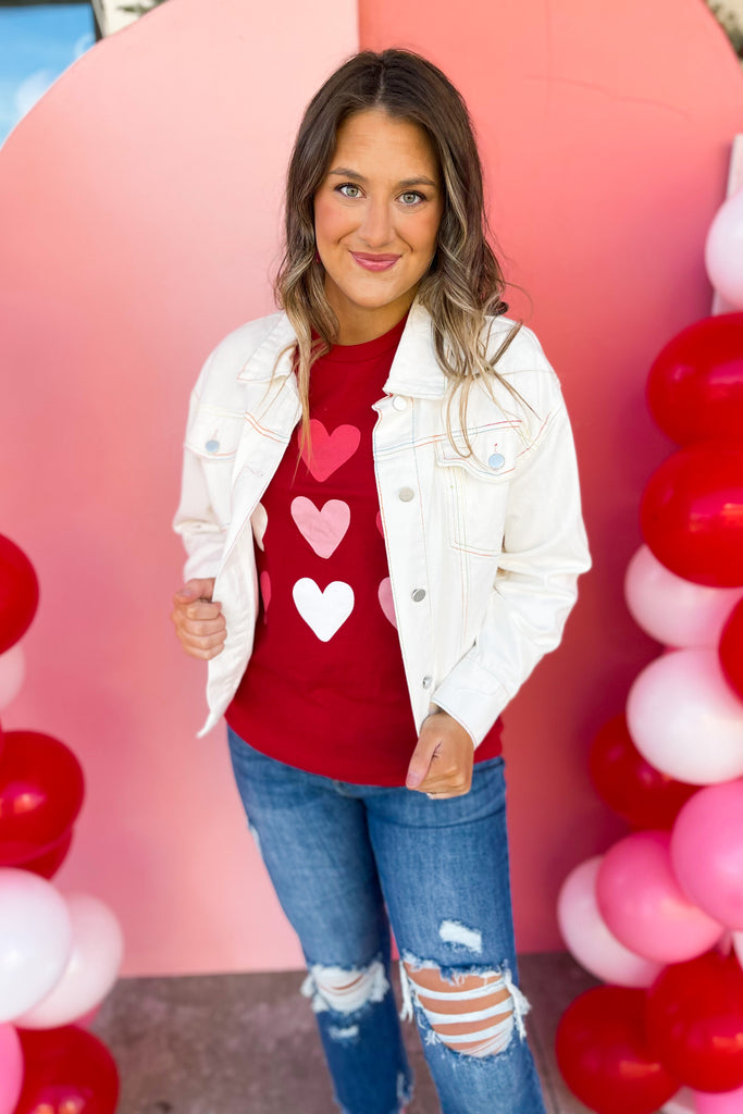 Lanie Color Stitch Denim Jacket - Be You Boutique