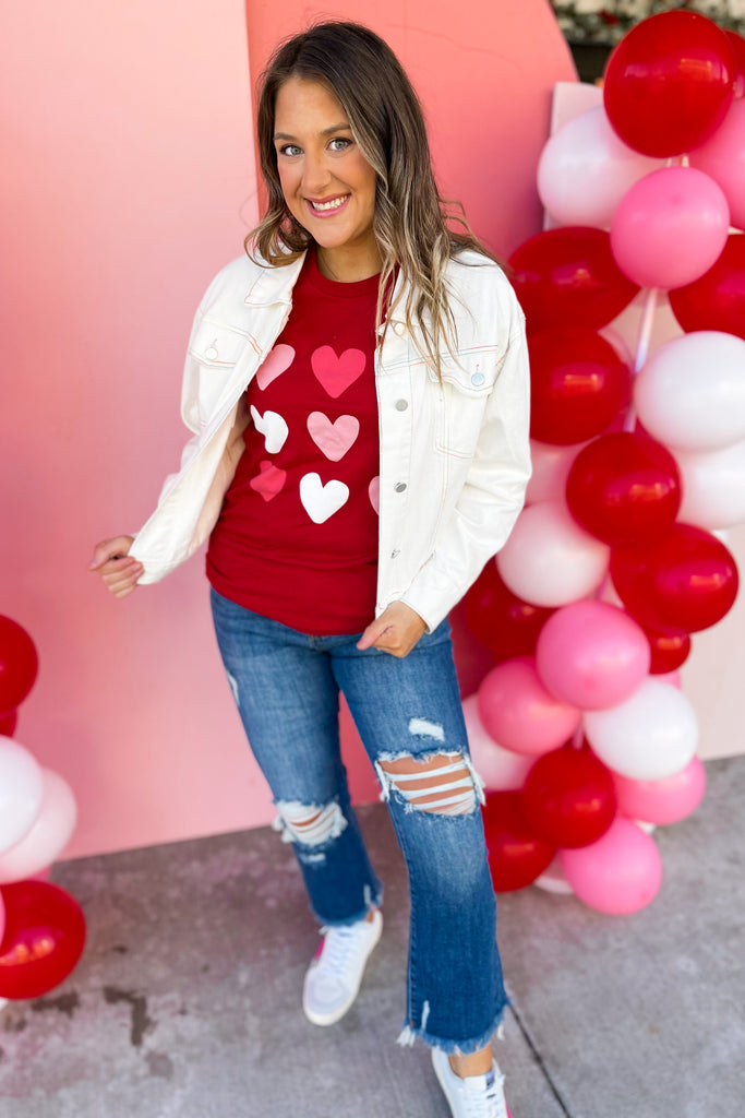 Lanie Color Stitch Denim Jacket - Be You Boutique