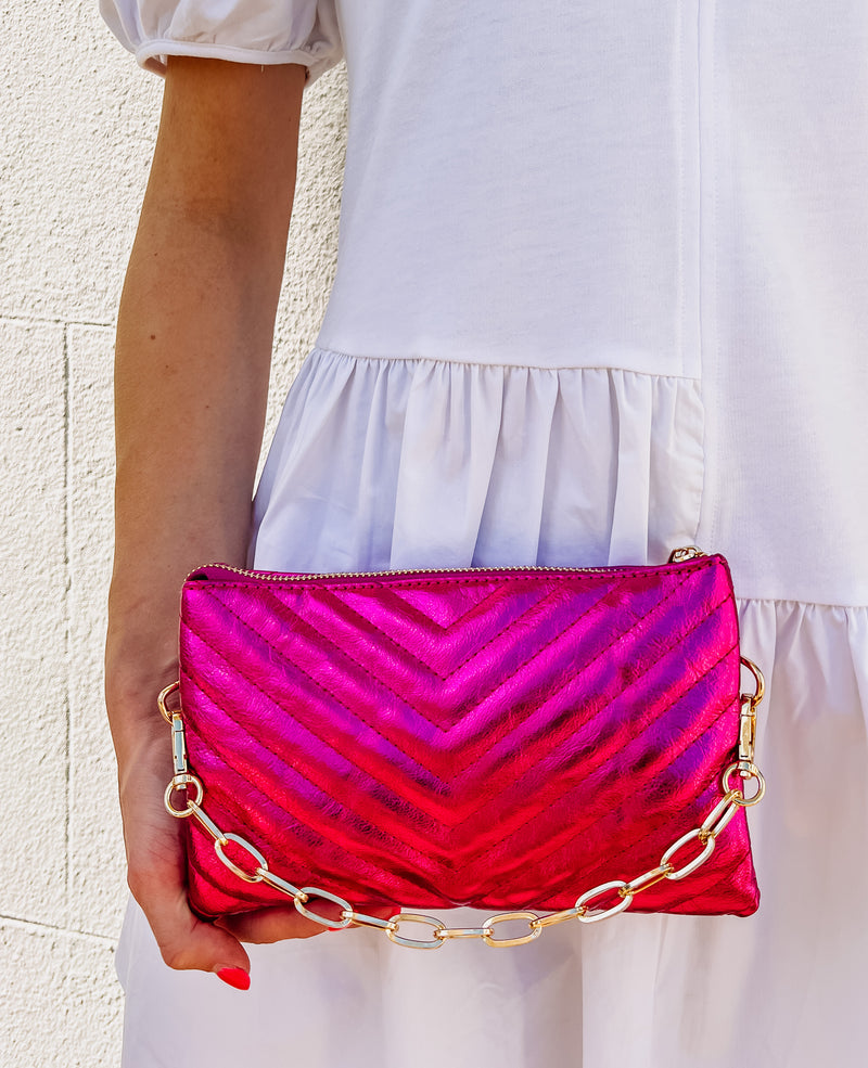 Sherman Quilted Metallic Crossbody - Be You Boutique