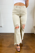 Ian High Rise Straight Denim Distressed Jeans - Be You Boutique