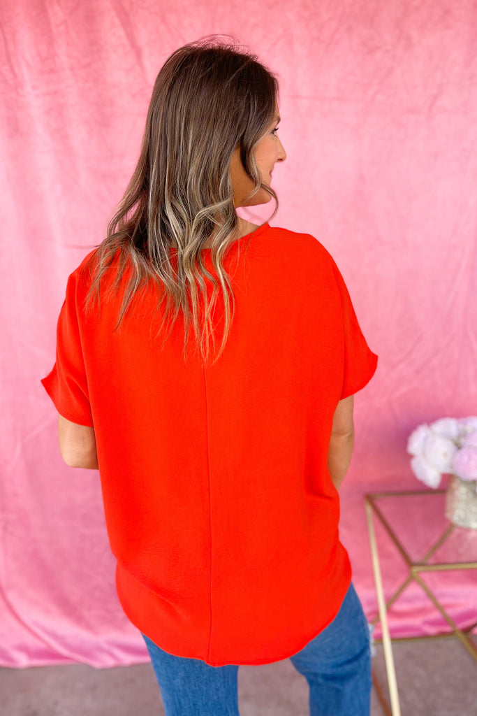 Corinne V Neck Short Sleeve Blouse Top - Be You Boutique