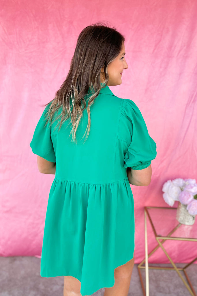 Eloise Collared Short Sleeve Button Up Dress - Be You Boutique