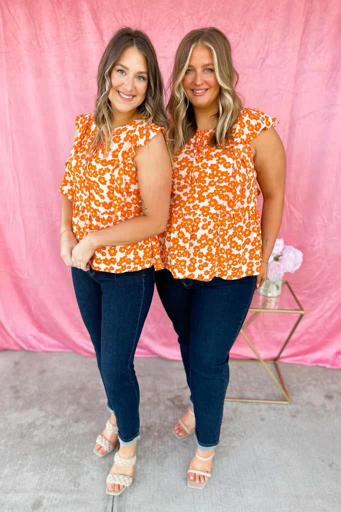 Matty Flutter Sleeve Peplum Top - Be You Boutique