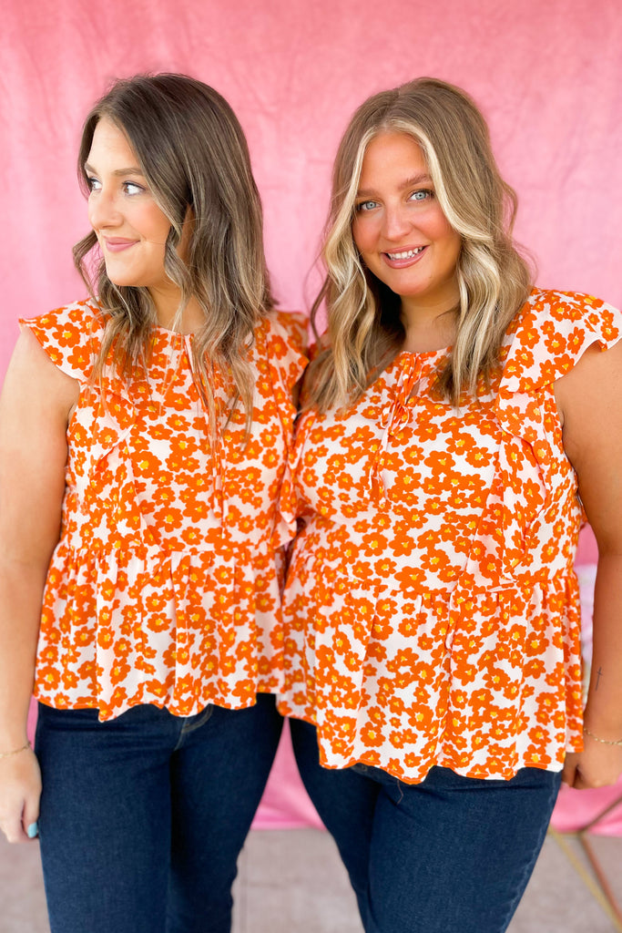 Matty Flutter Sleeve Peplum Top - Be You Boutique