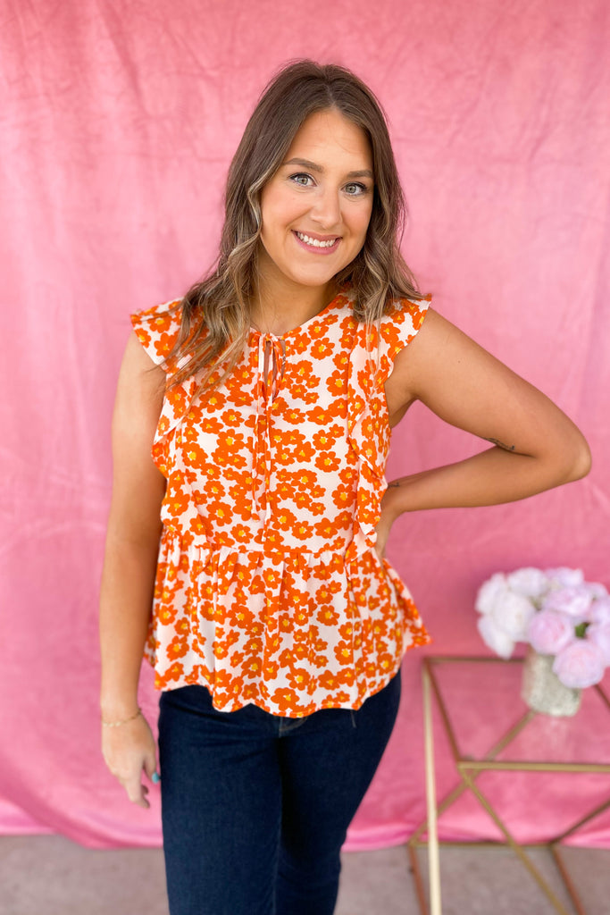 Matty Flutter Sleeve Peplum Top - Be You Boutique