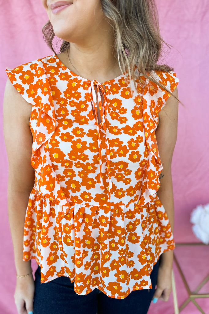 Matty Flutter Sleeve Peplum Top - Be You Boutique