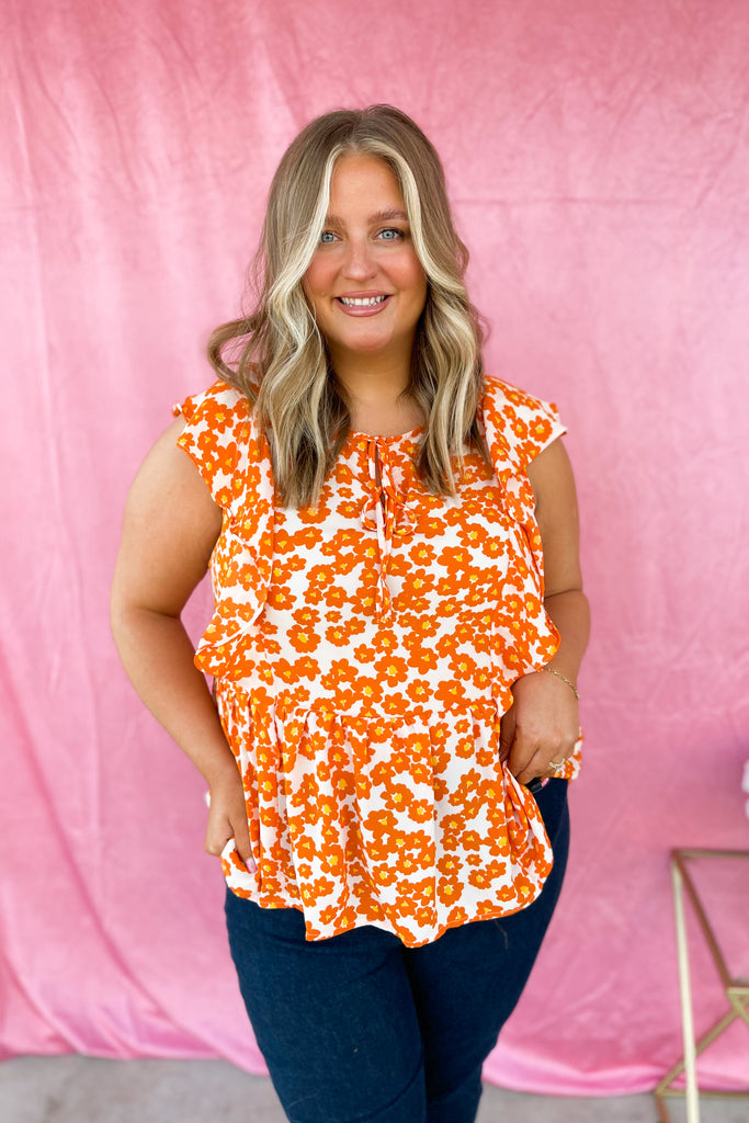 Matty Flutter Sleeve Peplum Top - Be You Boutique