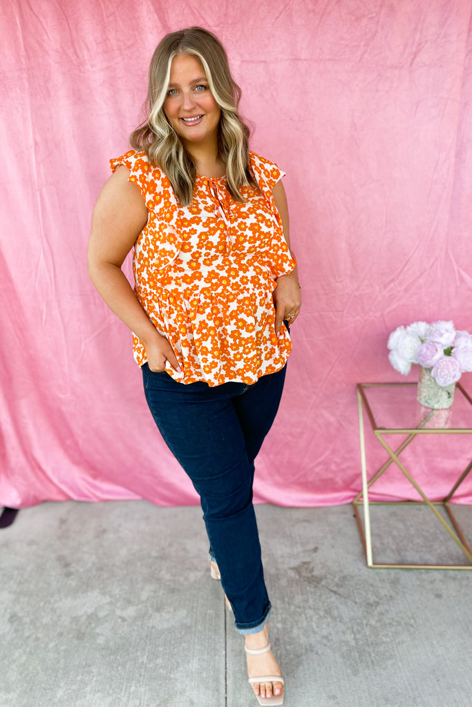 Matty Flutter Sleeve Peplum Top - Be You Boutique