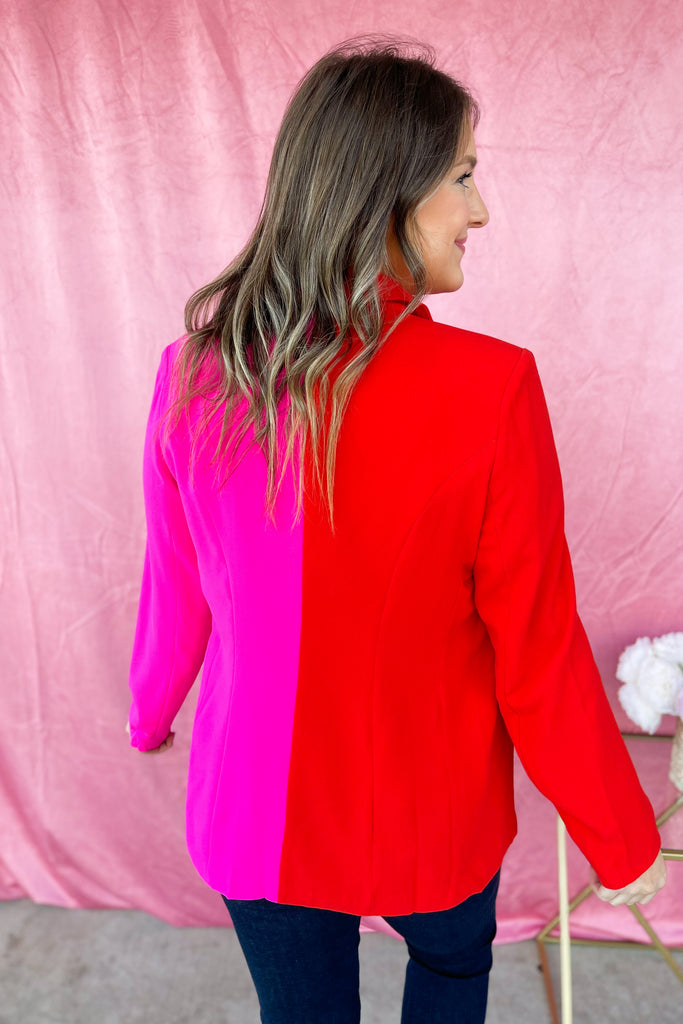 Meri Colorblocked Double Button Collared Blazer - Be You Boutique