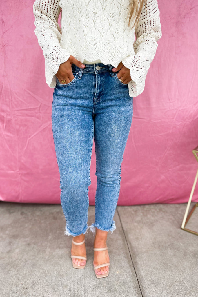 Risen Addy Mid Rise Girlfriend Jeans - Be You Boutique