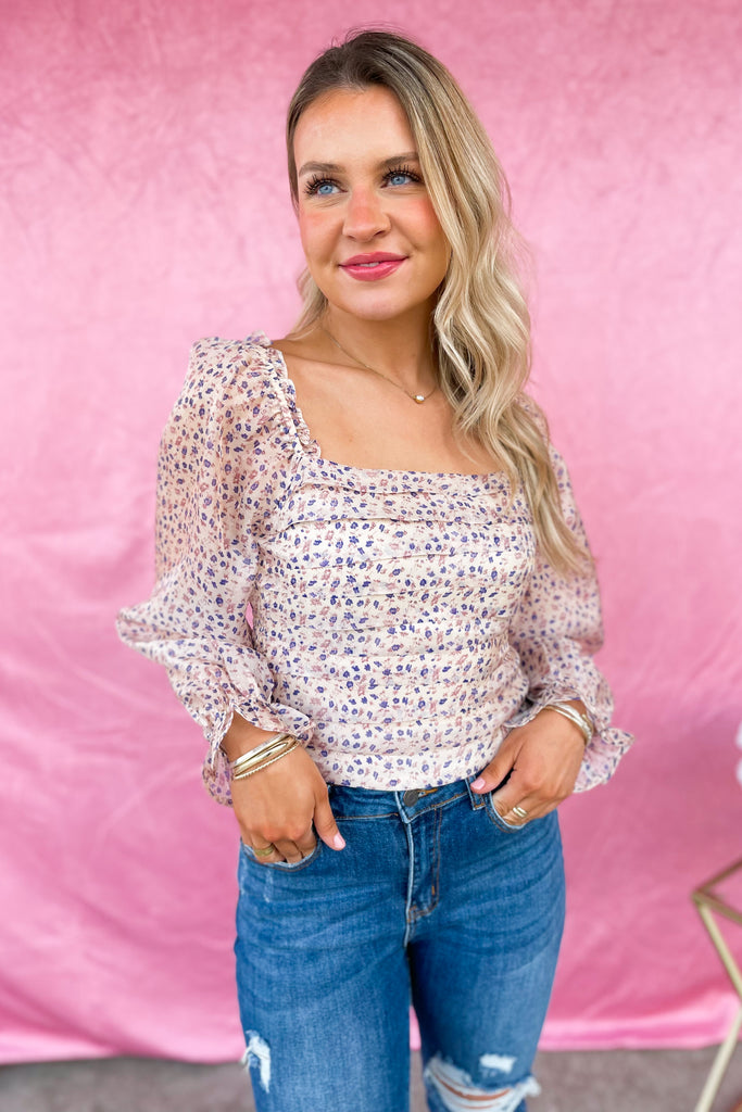 Bristol Cropped Floral Top - Be You Boutique