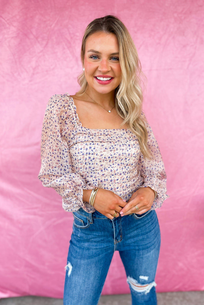 Bristol Cropped Floral Top - Be You Boutique