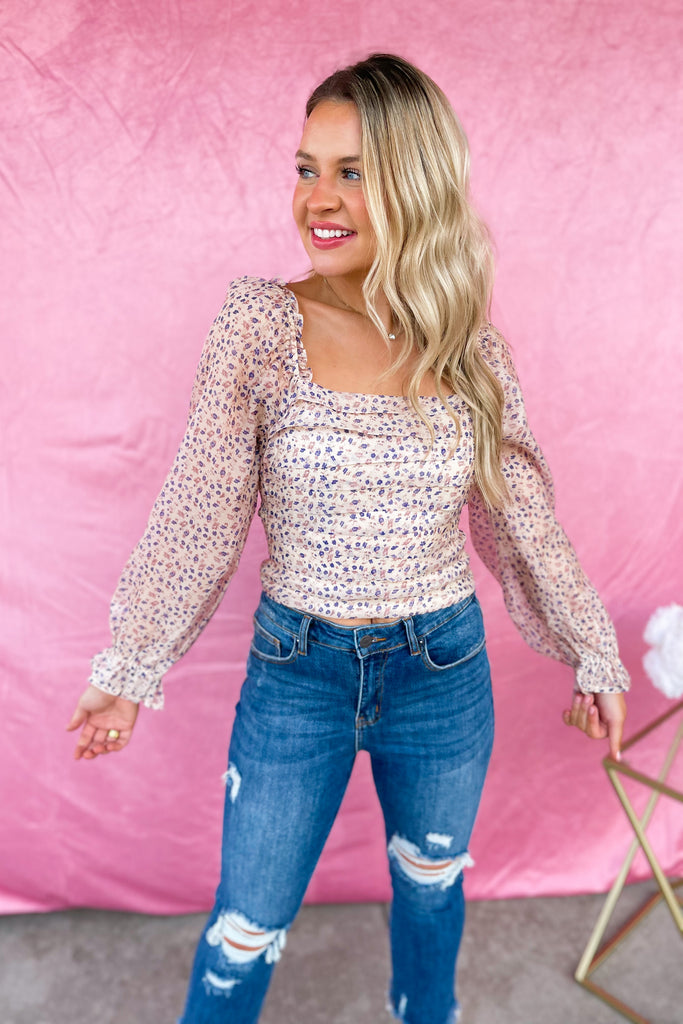 Bristol Cropped Floral Top - Be You Boutique