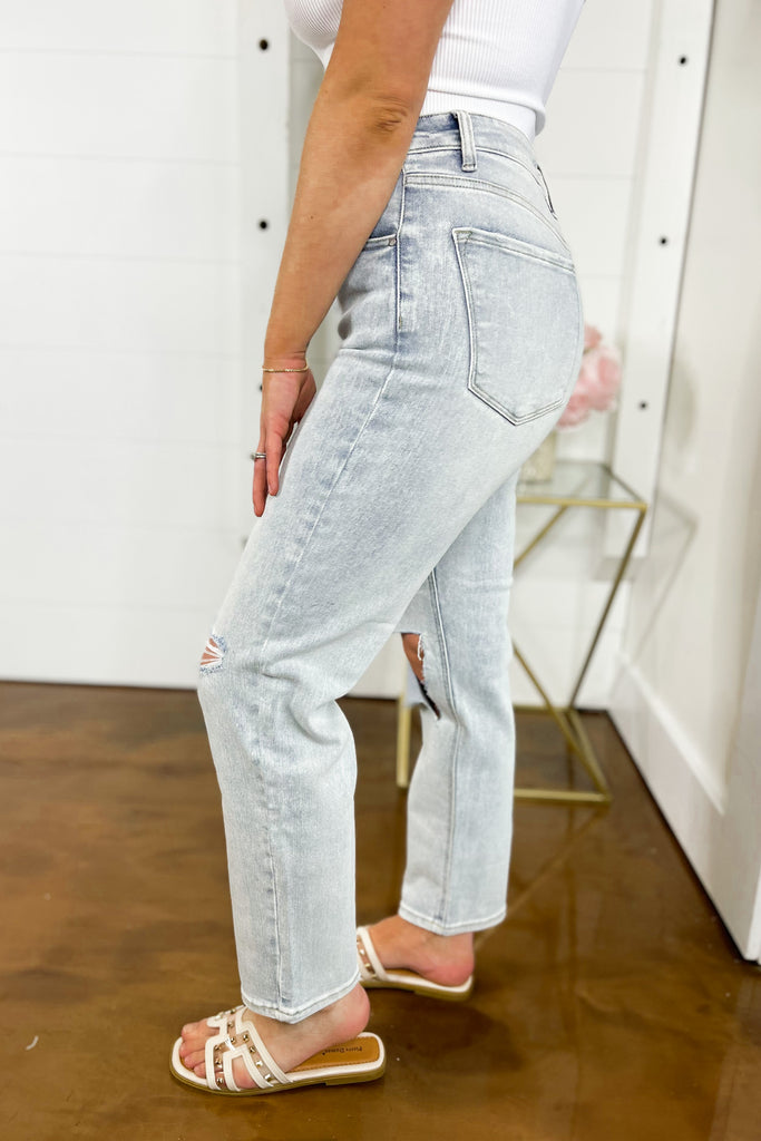 Risen Kendra High Rise Distressed Relaxed Jeans - Be You Boutique