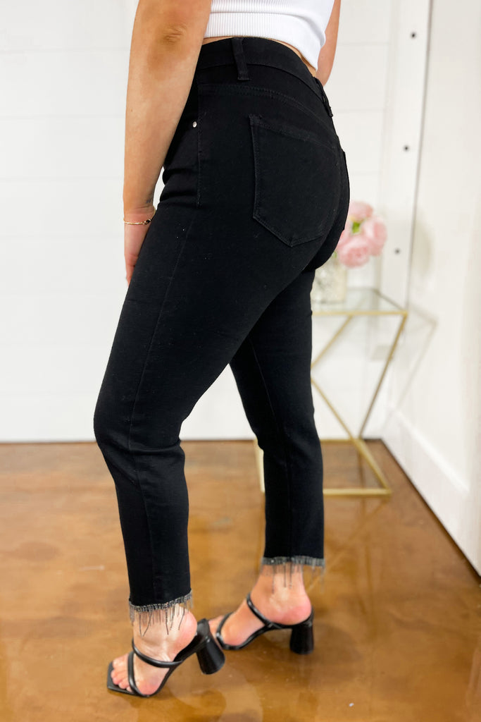 Risen Margo Rhinestone Embellished Straight Jeans - Be You Boutique