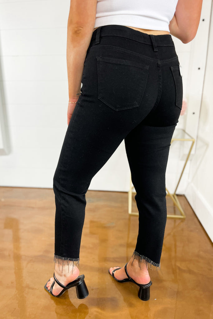 Risen Margo Rhinestone Embellished Straight Jeans - Be You Boutique