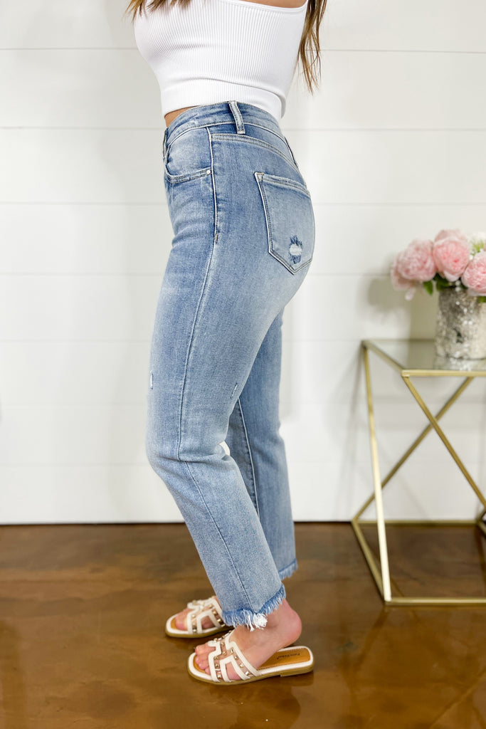 Risen Chase High Rise Relaxed Skinny Jeans - Be You Boutique