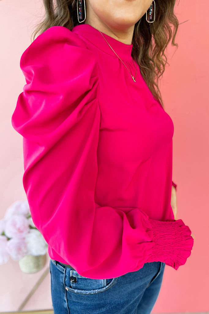 Beau Puff Shoulder Long Sleeve Blouse Top - Be You Boutique
