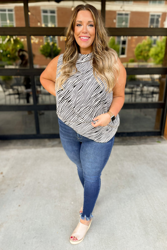 Keagan Drape Neck Sleeveless Top - Be You Boutique