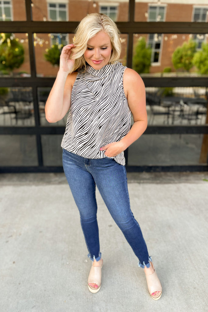 Keagan Drape Neck Sleeveless Top - Be You Boutique